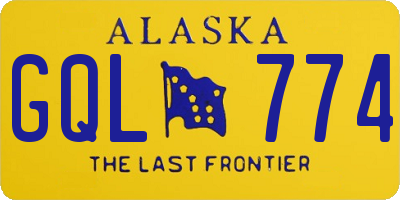 AK license plate GQL774