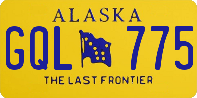 AK license plate GQL775