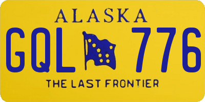 AK license plate GQL776