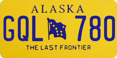 AK license plate GQL780