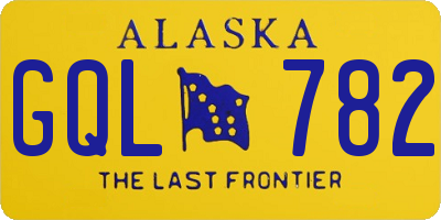 AK license plate GQL782