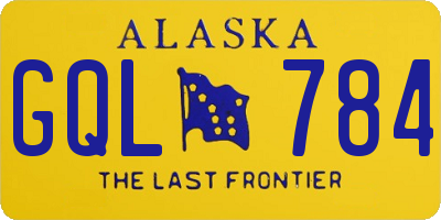 AK license plate GQL784