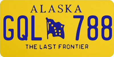 AK license plate GQL788