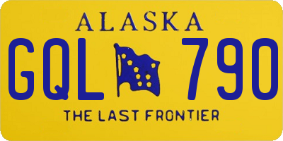 AK license plate GQL790