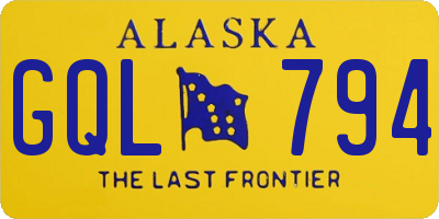 AK license plate GQL794