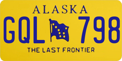AK license plate GQL798
