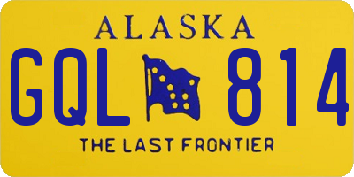 AK license plate GQL814