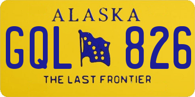 AK license plate GQL826
