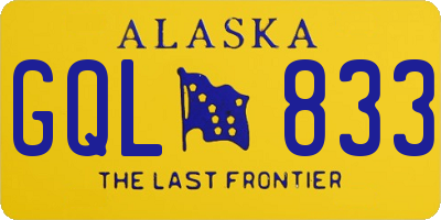 AK license plate GQL833