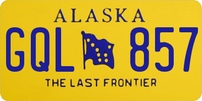 AK license plate GQL857