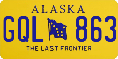 AK license plate GQL863