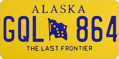 AK license plate GQL864