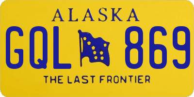 AK license plate GQL869