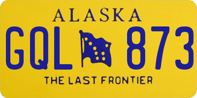 AK license plate GQL873