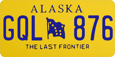 AK license plate GQL876