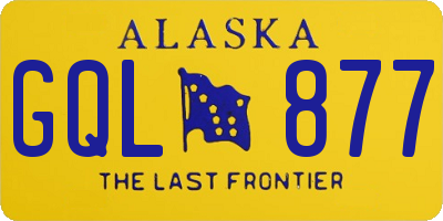 AK license plate GQL877