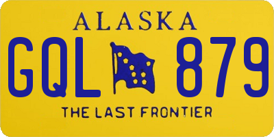 AK license plate GQL879