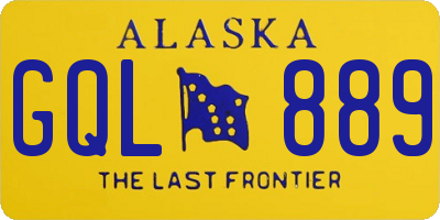 AK license plate GQL889