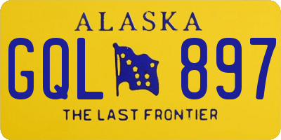 AK license plate GQL897
