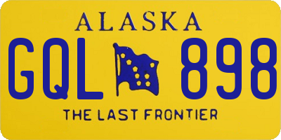 AK license plate GQL898