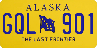 AK license plate GQL901