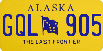 AK license plate GQL905