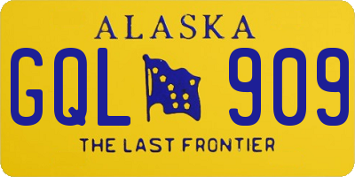 AK license plate GQL909