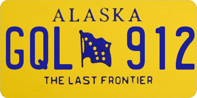 AK license plate GQL912