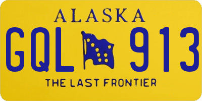 AK license plate GQL913