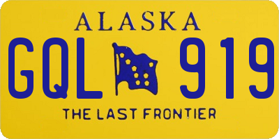 AK license plate GQL919