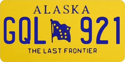 AK license plate GQL921