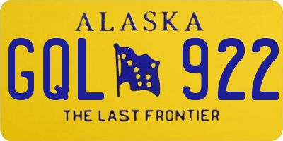 AK license plate GQL922