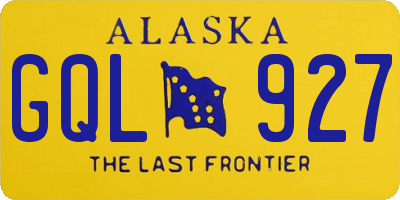 AK license plate GQL927