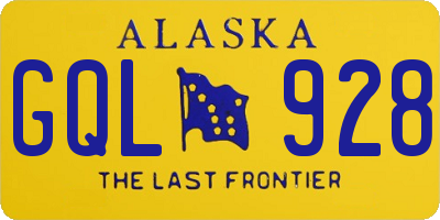 AK license plate GQL928