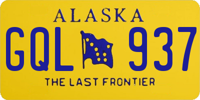 AK license plate GQL937