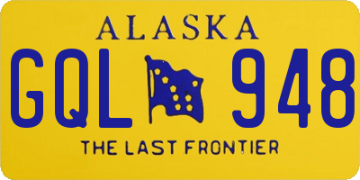 AK license plate GQL948
