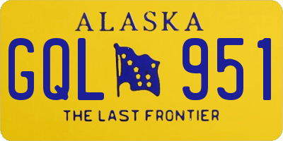 AK license plate GQL951