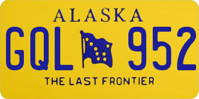 AK license plate GQL952
