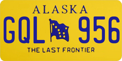 AK license plate GQL956