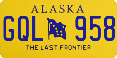 AK license plate GQL958