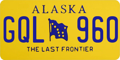 AK license plate GQL960
