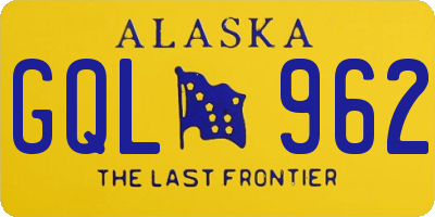 AK license plate GQL962