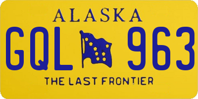 AK license plate GQL963