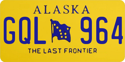 AK license plate GQL964