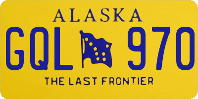 AK license plate GQL970