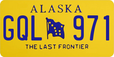 AK license plate GQL971