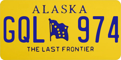 AK license plate GQL974