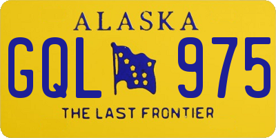 AK license plate GQL975