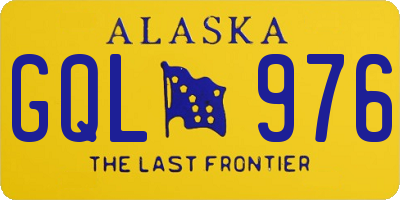 AK license plate GQL976