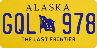 AK license plate GQL978